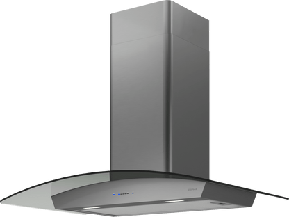 Zephyr ZRVM90CBSGG Ravenna Wall, 90cm, Black SS+Gray Glass, LED