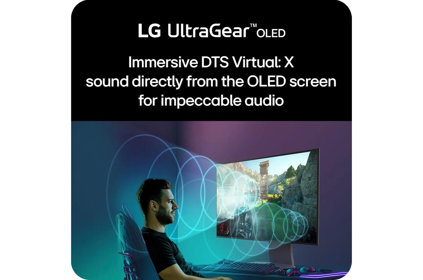 Lg 32GS95UEB 32 Inch UltraGear™ OLED Dual Mode 4K UHD 240Hz or FHD 480Hz 0.03ms G-Sync Compatible Gaming Monitor with Pixel Sound - 32GS95UE-B