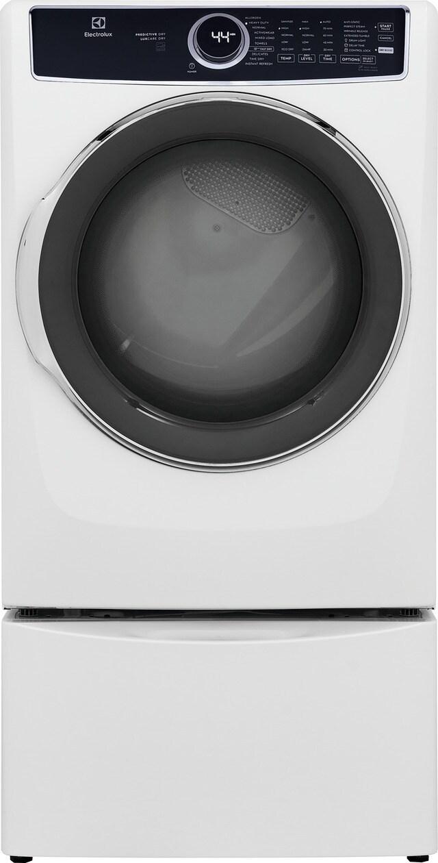 Electrolux ELFE7537AW Front Load Perfect Steam™ Electric Dryer with Predictive Dry™ and Instant Refresh - 8.0 Cu. Ft.