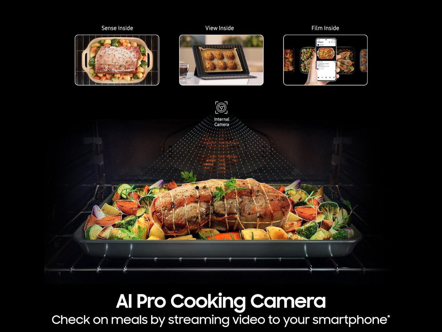 Samsung NV51CB700S12 Bespoke AI Single Wall Oven AI Home 7" LCD Display  AI Pro Cooking™  5.1 cu.ft.