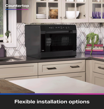 PZF560HGWBB GE Profile™ ENERGY STAR® Smart Compact Dishwasher for Countertop or Built-In