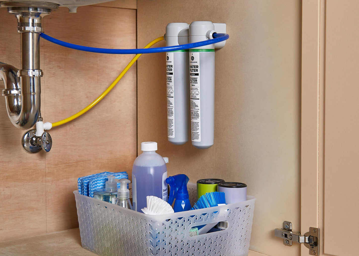 FQK2J GE UNDER SINK REPLACEMENT WATER FILTER SET DUAL FLOW - ADVANCED FILTRATION