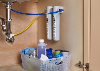 FQK2J GE UNDER SINK REPLACEMENT WATER FILTER SET DUAL FLOW - ADVANCED FILTRATION