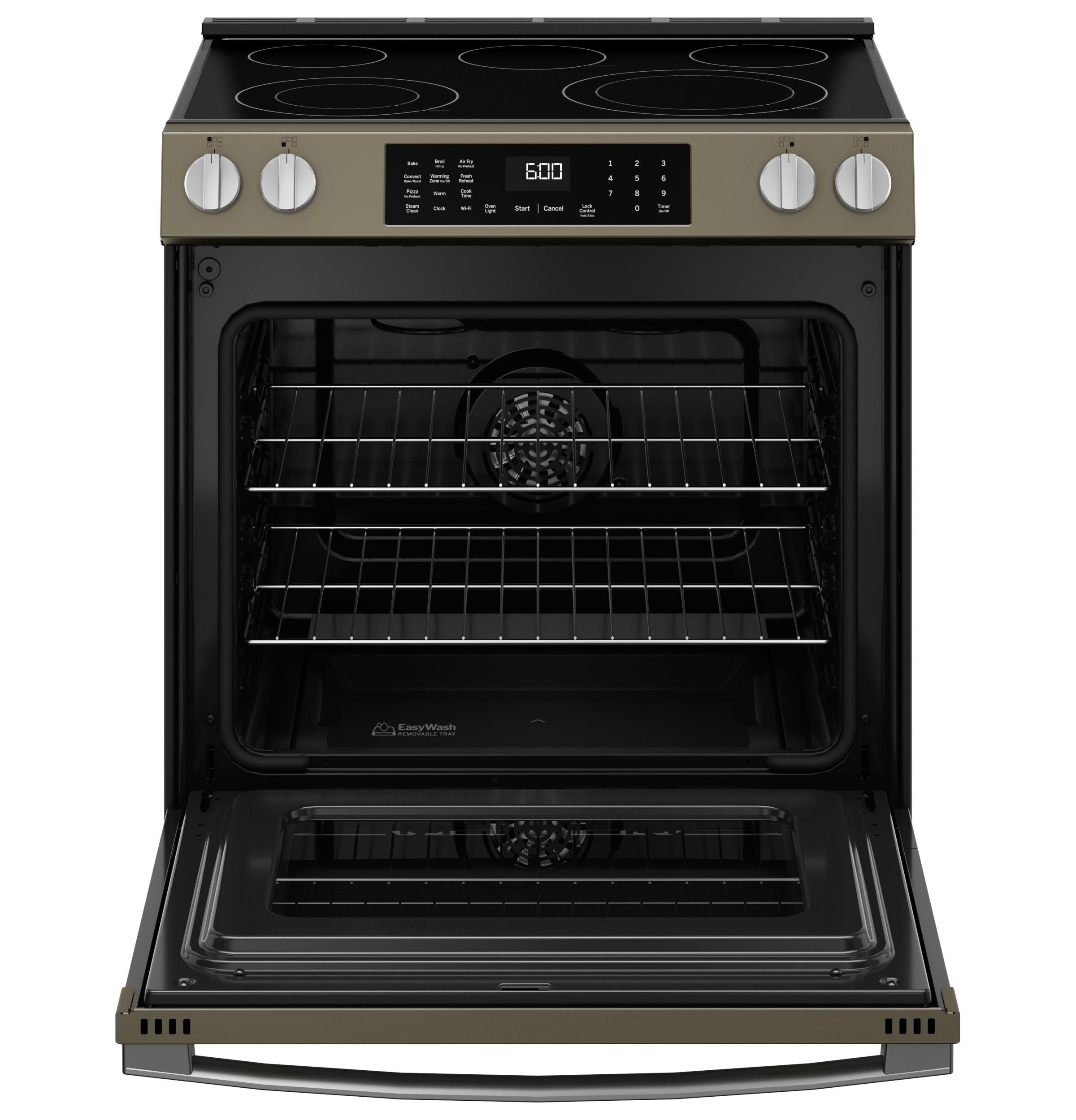 GRS600AVES GE® 30" Slide-In Electric Convection Range with No Preheat Air Fry and EasyWash™ Oven Tray