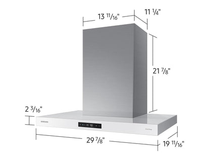 Samsung NK30CB700W12 Bespoke Hood Triple Air Sensor  Low Noise  30" Width