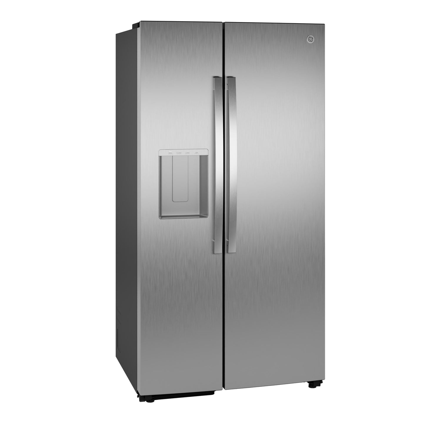GZS24PYYFS GE® 23.5 Cu. Ft. Counter-Depth Side-By-Side Refrigerator with LED Light Walls and Extra Tall Dispenser