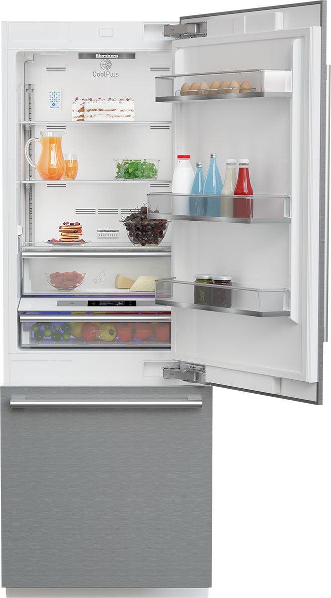 Blomberg Appliances BRFB1920SS 30" Fully Integrated Built-In Bottom-Freezer Refrigerator