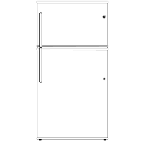 GTE21GTHWW GE® ENERGY STAR® 21.1 Cu. Ft. Top-Freezer Refrigerator