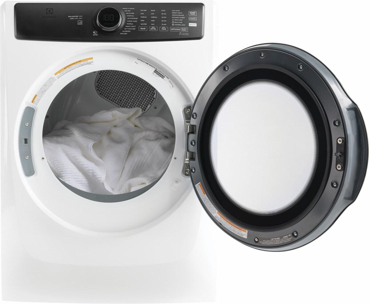 ELFE7738AW Electrolux Front Load Perfect Steam™ Electric Dryer with Balanced Dry™ and Instant Refresh - 8.0 Cu. Ft.