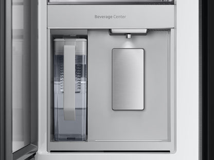 Samsung RF23BB89008M Bespoke 4-Door French Door Refrigerator (23 cu. ft.) - with Top Left and Family Hub™ Panel in Charcoal Glass - and Matte Black Steel Middle and Bottom Panels