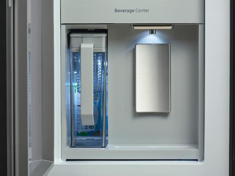 Samsung Bespoke Counter Depth 4-Door Flex™ Refrigerator (23 cu. ft.) with Beverage Center ™ in Stainless Steel - (with Customizable Door Panel Colors)