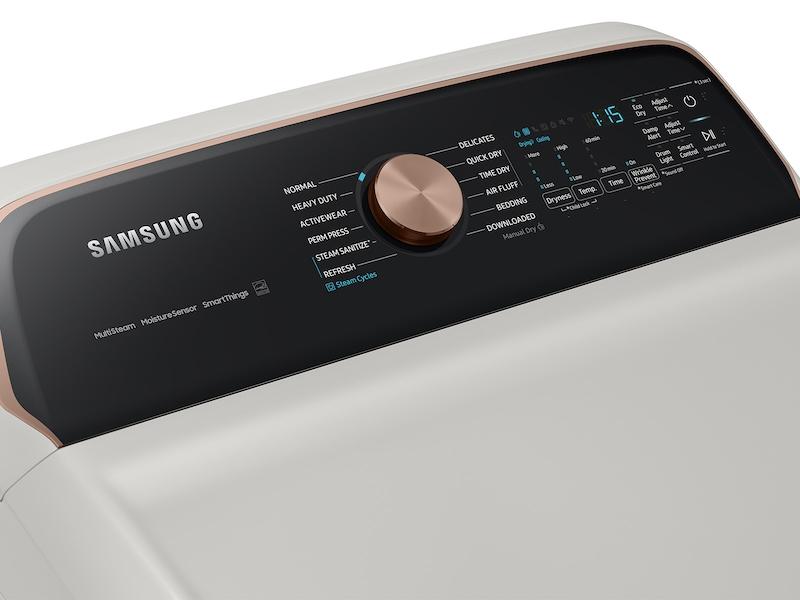 Samsung 7.4 cu. ft. Smart Gas Dryer with Steam Sanitize  in Ivory