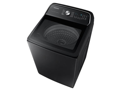 Samsung WA54CG7105AVUS 5.4 cu. ft. Extra-Large Capacity Smart Top Load Washer with ActiveWave™ Agitator and Super Speed Wash in Brushed Black