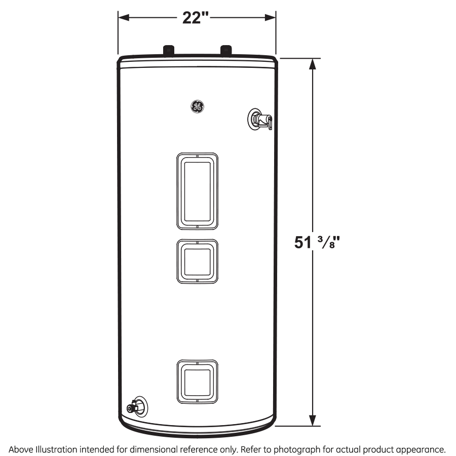 GE40S10BAM GE® 40 Gallon Short Electric Water Heater