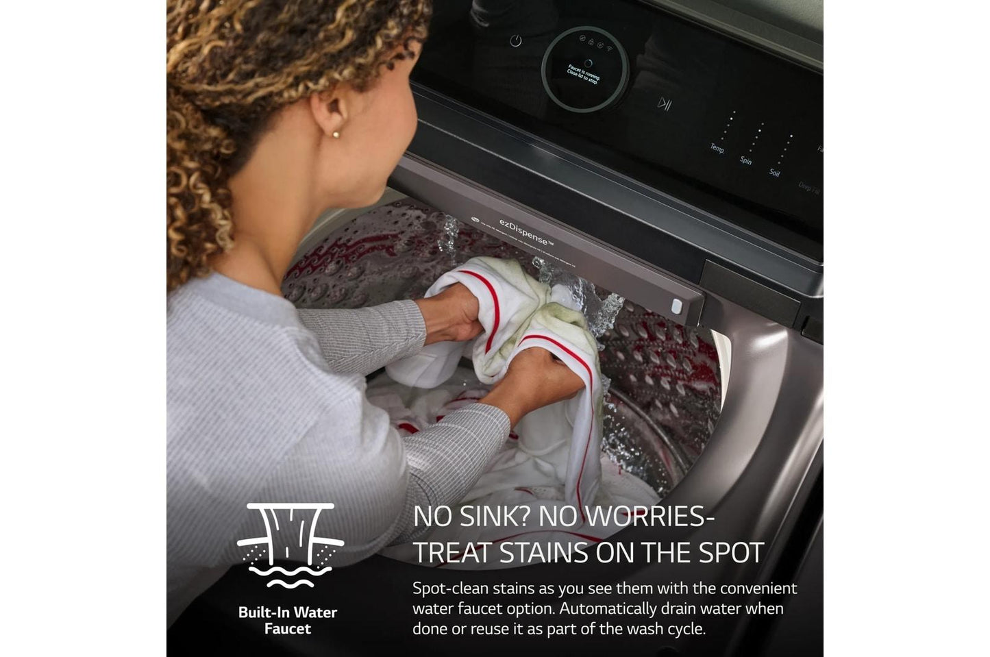 Lg WT8600CW 5.5 cu. ft. Mega Capacity Top Load Washer with TurboWash™ Washer with Steam, ezDipense, Wi-Fi Connectivity, White
