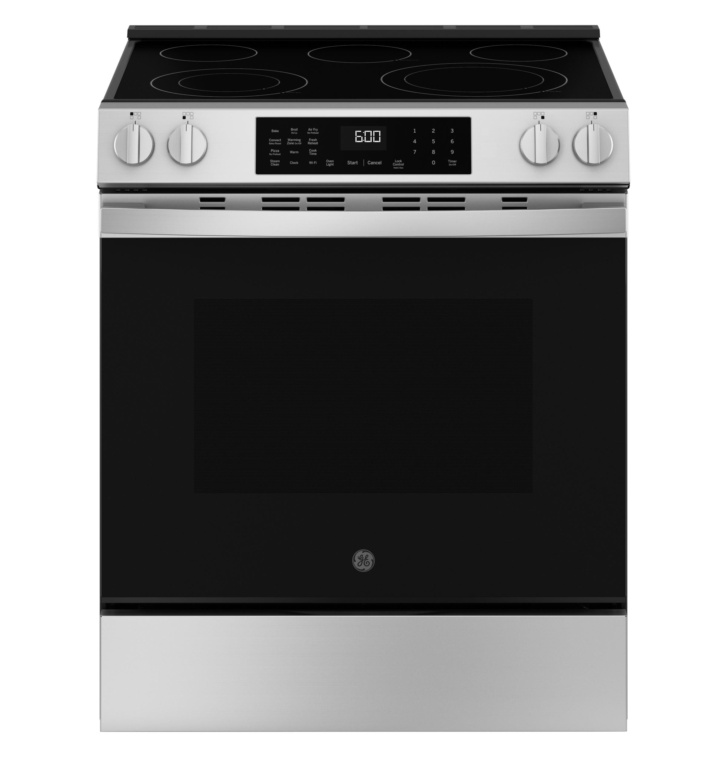 GRS600AVFS GE® 30" Slide-In Electric Convection Range with No Preheat Air Fry and EasyWash™ Oven Tray