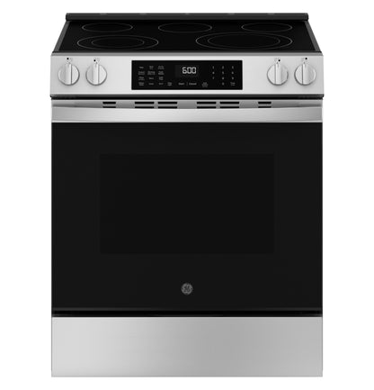 GRS600AVFS GE® ENERGY STAR® 30" Slide-In Electric Convection Range with No Preheat Air Fry and EasyWash™ Oven Tray