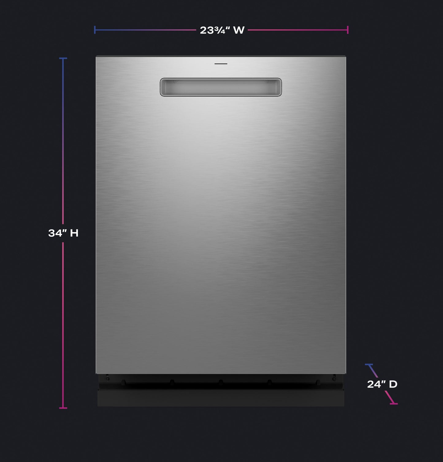 PDP715SYVFS GE Profile™ ENERGY STAR® Fingerprint Resistant Top Control Stainless Interior Dishwasher with Microban™ Antimicrobial Technology