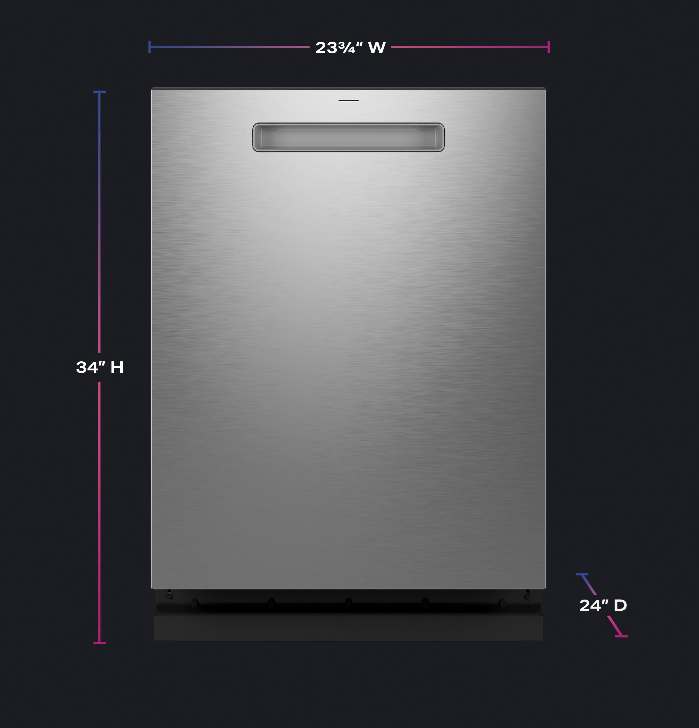 GE Profile™ ENERGY STAR® Fingerprint Resistant Top Control Stainless Interior Dishwasher with Microban™ Antimicrobial Technology with Sanitize Cycle