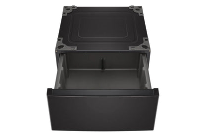 Lg WM6700HBADLEX6700BWD300CBWDP6B 5.0 cu. ft. Front Load Washer and 7.4 cu. ft. Electric Dryer with pedestal washer and drawer Laundry Set in Black Steel