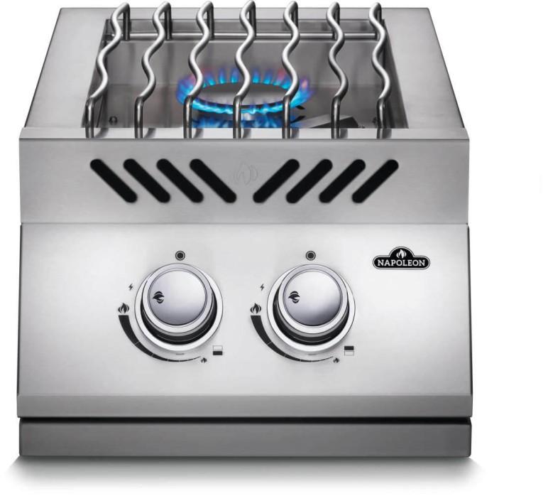 Napoleon Bbq BI12RTPSS Built-in 500 Series Inline Dual Range Top Burner with Stainless Steel Cover , Propane, Stainless Steel