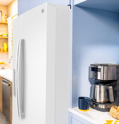GSE28NGYWW GE® ENERGY STAR® 27.9 Cu. Ft. Side-By-Side Refrigerator with Extra Tall Dispenser and In-Door Icemaker