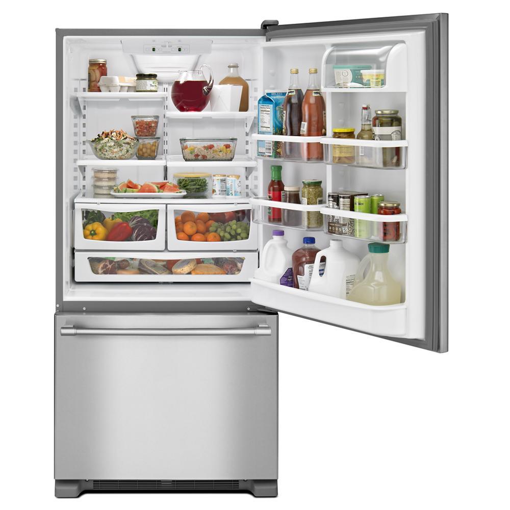 Maytag MBF2258FEZ 33-Inch Wide Bottom Mount Refrigerator - 22 Cu. Ft.