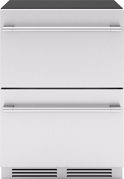 Zephyr PRRD24C2AS Presrv Refrigerator Drawers, 24in Compact, SS, 2 Zone