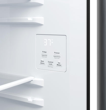 GZS24NYYFS GE® 23.6 Cu. Ft. Counter-Depth Side-By-Side Refrigerator with Extra Tall Dispenser and In-Door Icemaker