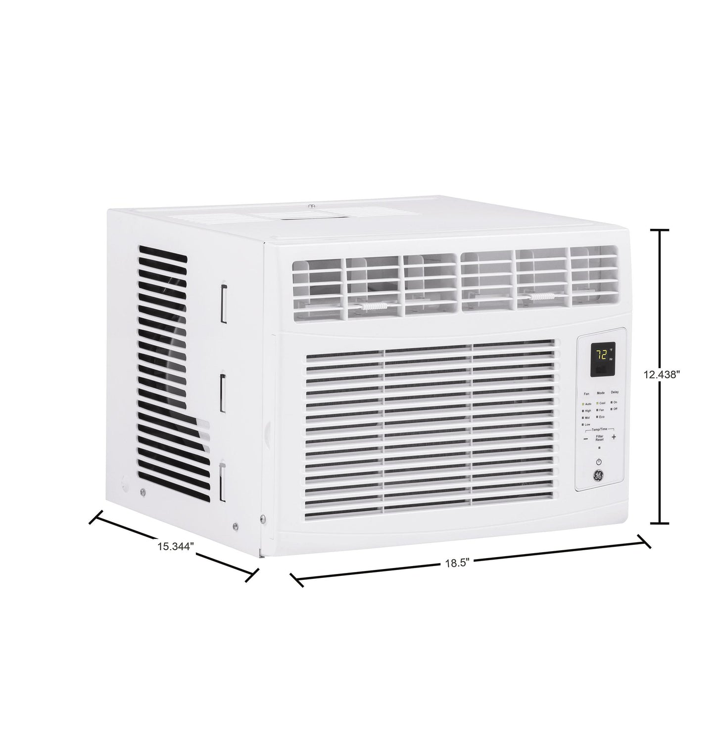 AHW05LZ GE® 5,000 BTU Electronic Window Air Conditioner for Small Rooms up to 150 sq ft. in White size 12 9/16 H x 16 7/16 W x 15 D