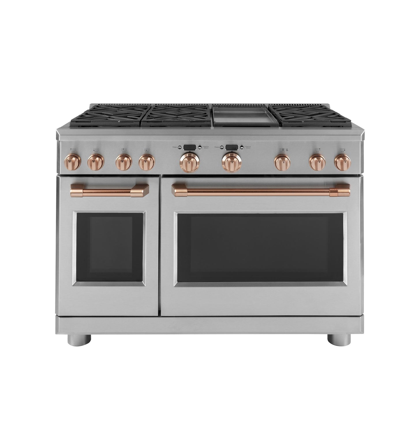 Cafe CXPR8HKPMCU CAF(EBACK)™ 48" Brushed Copper Handle & Knob Set for Pro Range and Rangetop