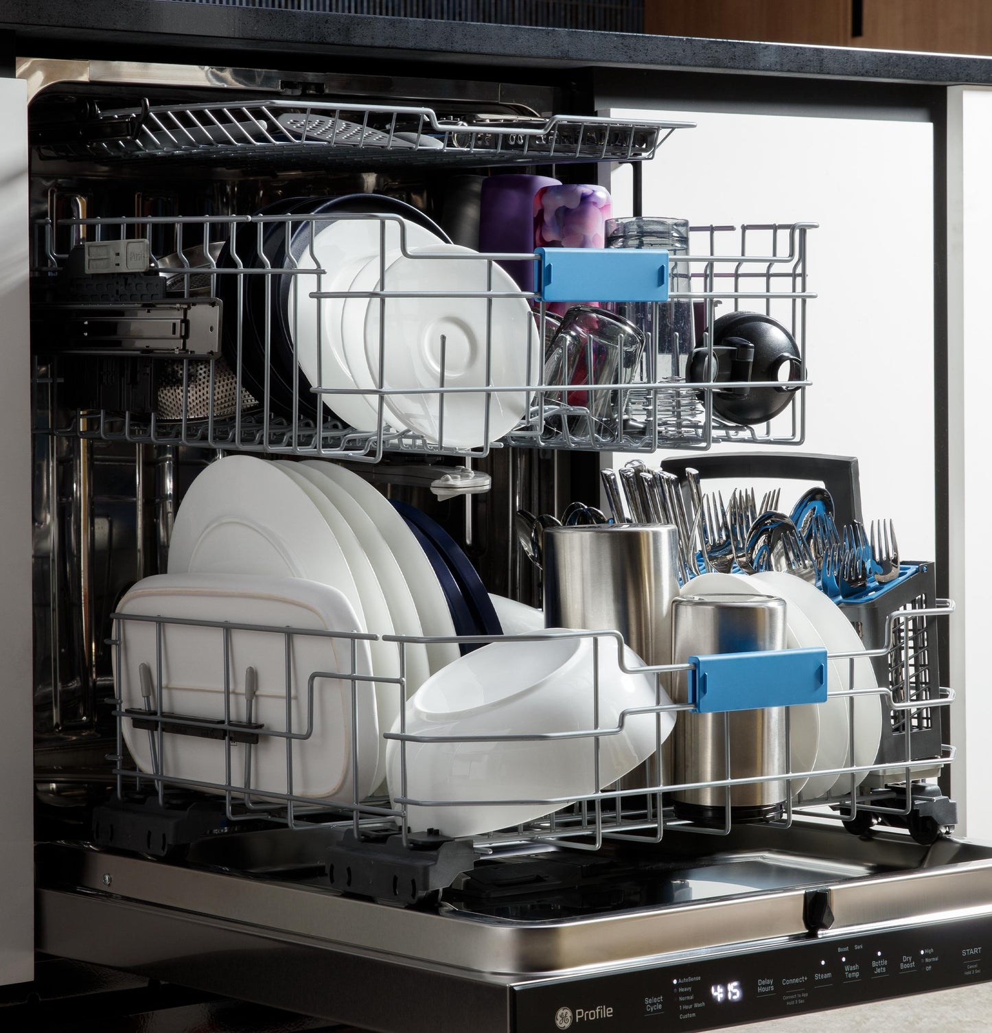 PDP715SYVFS GE Profile™ ENERGY STAR® Fingerprint Resistant Top Control Stainless Interior Dishwasher with Microban™ Antimicrobial Technology