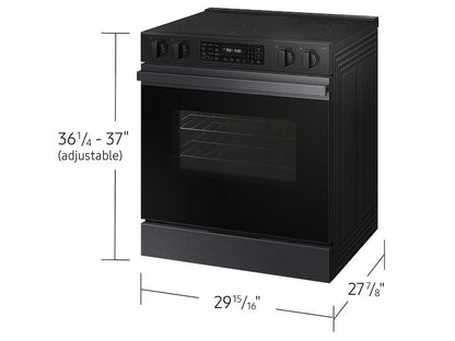 Samsung NSE6DG8100MT Bespoke 6.3 cu. ft. Smart Slide-In Electric Range with Precision Knobs in Matte Black Steel