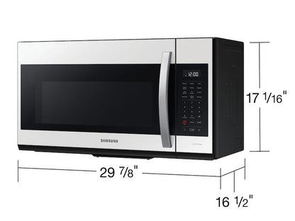 Samsung ME19CB704112 Bespoke Smart 1.9 cu. ft. Over-the-Range Microwave with Sensor Cook in White Glass