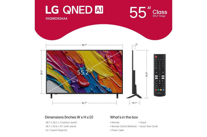 Lg 55QNED82AAA 55 Inch Class LG QNED AI QNED82A 4K Smart TV 2025