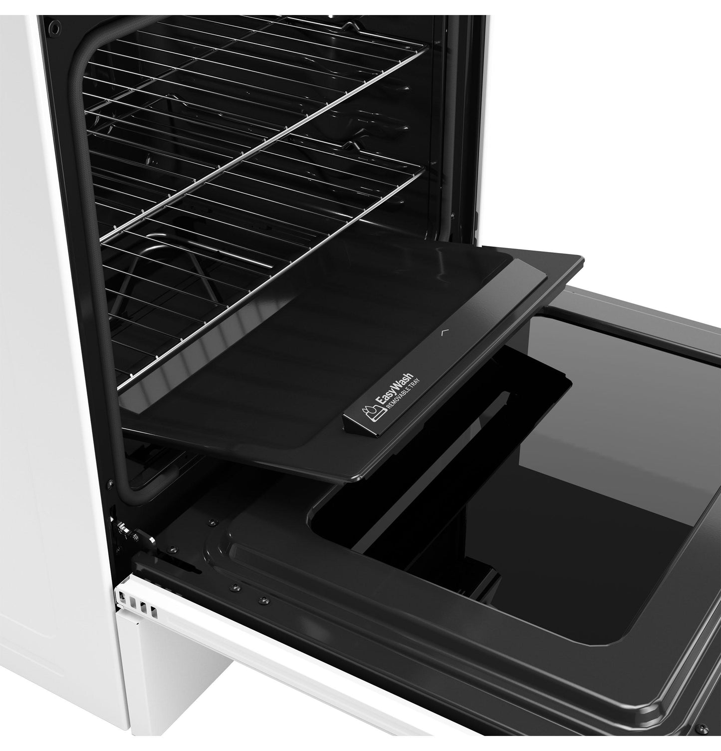 GRS600AVWW GE® ENERGY STAR® 30" Slide-In Electric Convection Range with No Preheat Air Fry and EasyWash™ Oven Tray