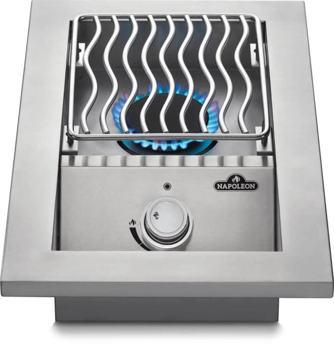 Napoleon Bbq BI10RTPSS Built-in 500 Series Single Range Top Burner with Stainless Steel Cover , Propane, Stainless Steel