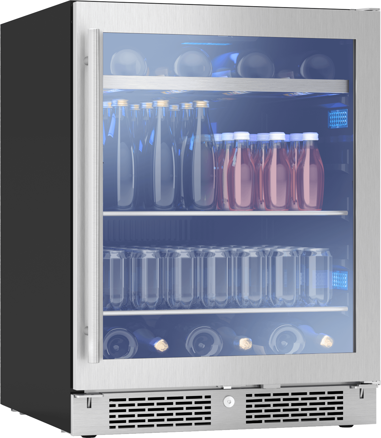 Zephyr PRB24C01AGADA Presrv ADA Beverage Cooler, 24in Compact, SS+Glass, Reversible Door + Lock, 1 Zone