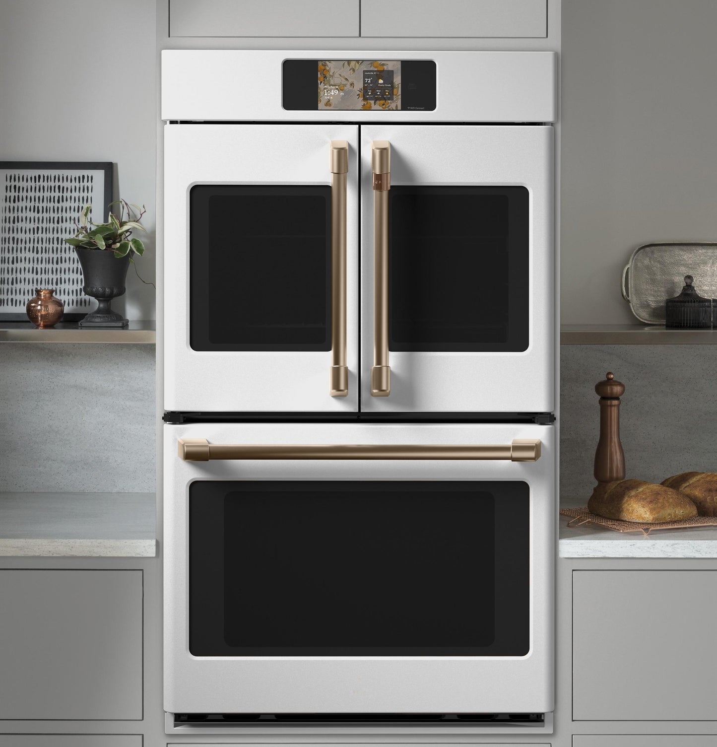 Cafe CTD90FP4ZW2 CAF(EBACK)™ Professional Series 30" Smart Built-In Convection French-Door Double Wall Oven