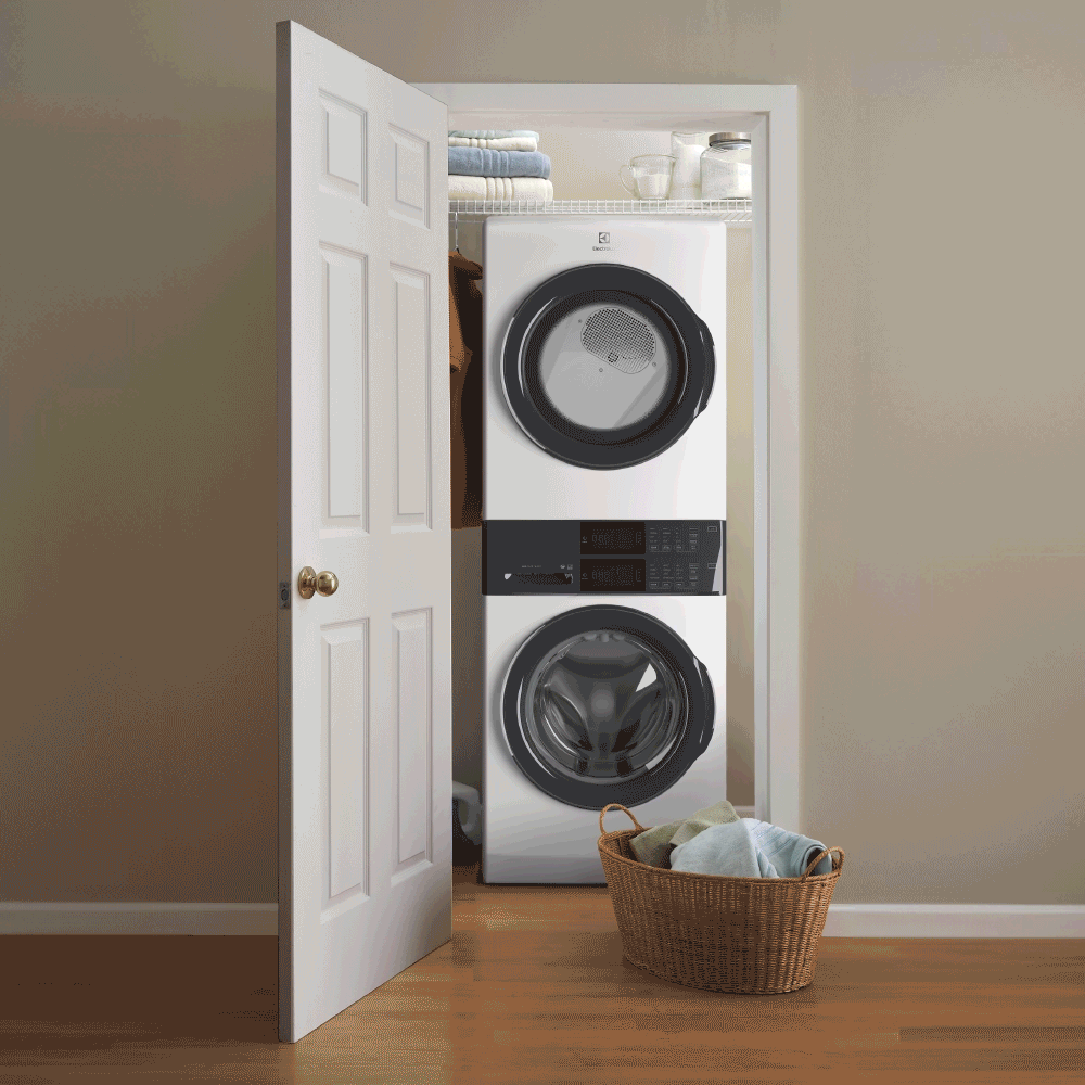 Electrolux ELTG7300AW Laundry Tower Single Unit Front Load 4.4 Cu. Ft. Washer & 8 Cu. Ft. Gas Dryer