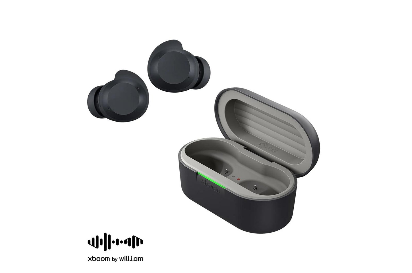 BUDSAUSALBK LG xboom Buds by will.i.am  Bluetooth Earbuds  xboom Signature Sound with Graphene Driver, Black