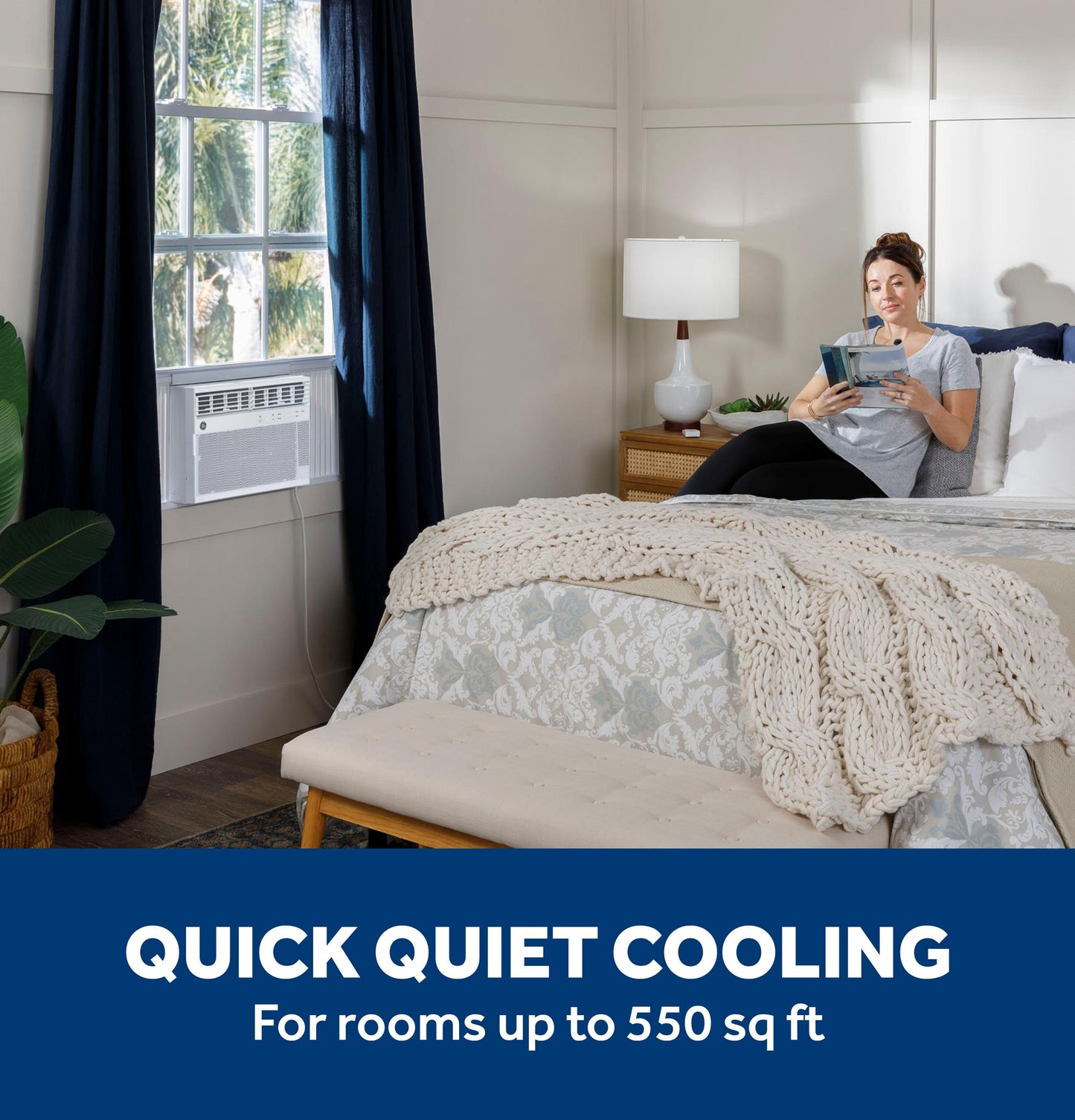 AWCS12WWA GE® 12,000 BTU Smart Electronic Window Air Conditioner for Large Rooms up to 550 sq. ft.
