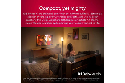 Lg S40TR S40TR LG Home Theater Soundbar with Dolby® and Rear Speakers, 4.1. channel