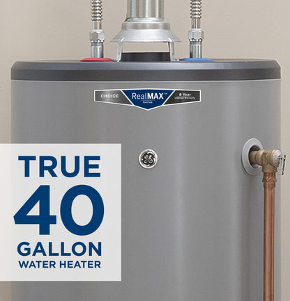 GG40S08BXR GE RealMAX Choice 40-Gallon Short Natural Gas Atmospheric Water Heater