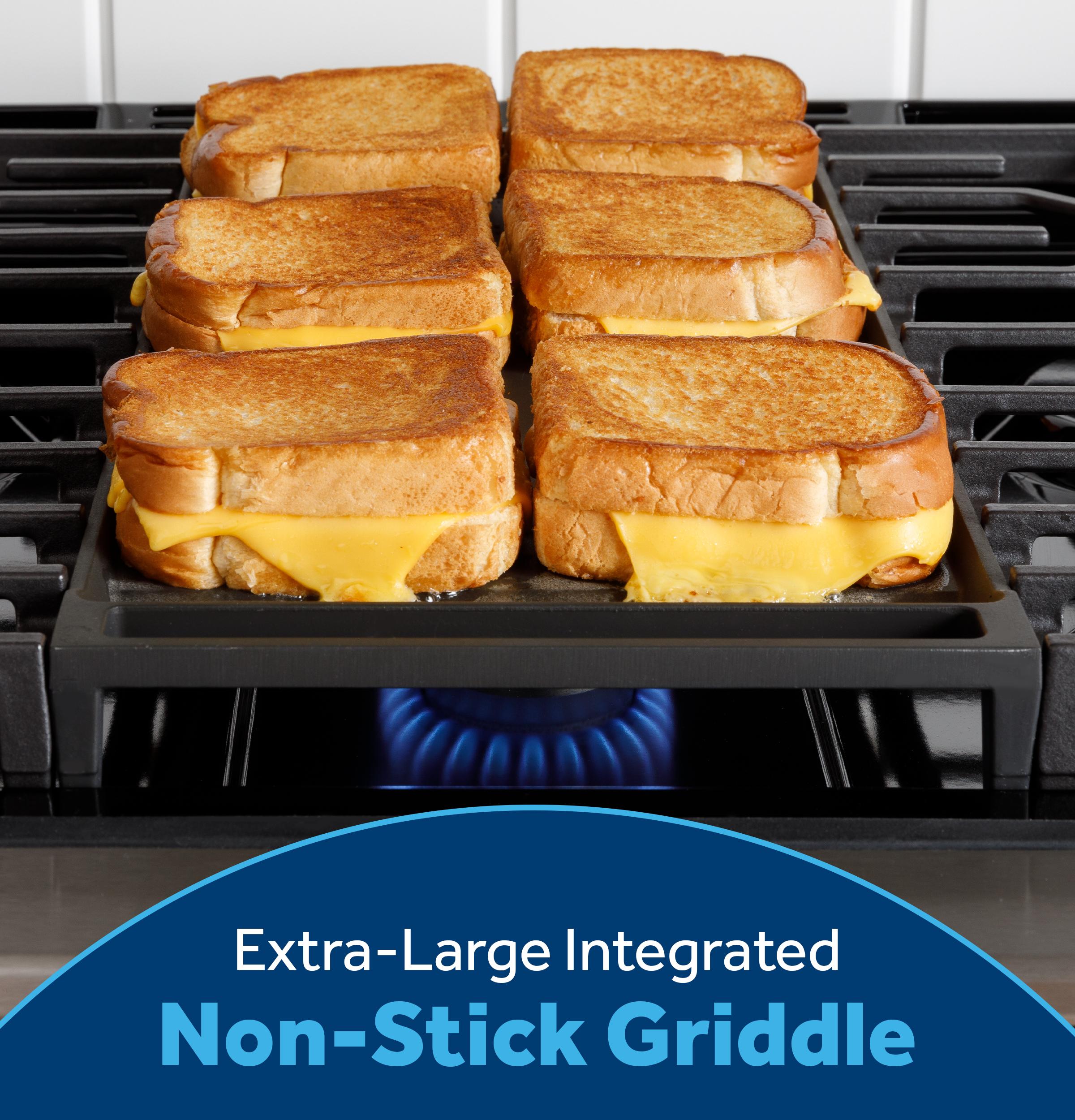 GE® 30" Free-Standing Gas Convection Range with No Preheat Air Fry and EasyWash™ Oven Tray