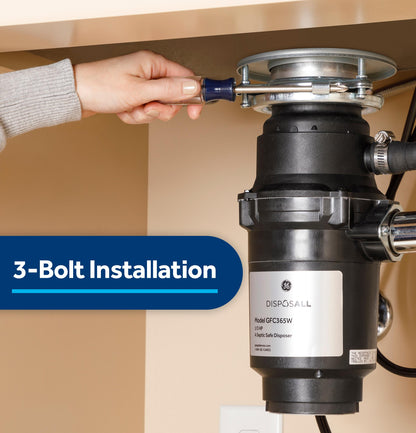 GFC565W GE DISPOSALL® 1/2 HP Continuous Feed Garbage Disposer Corded