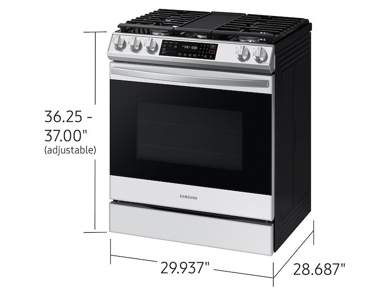 Bespoke 6.0 cu. ft. Smart Slide-in Gas Range with Air Fry & Convection in White Glass