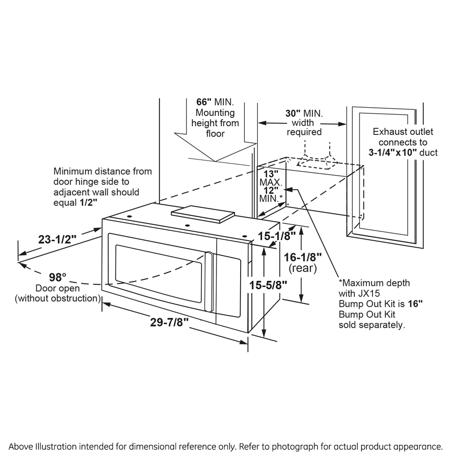 JNM3184DPBB GE® 1.8 Cu. Ft. Over-the-Range Microwave Oven with Recirculating Venting