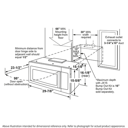 JNM3184RPSS GE® 1.8 Cu. Ft. Over-the-Range Microwave Oven with Recirculating Venting