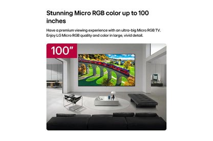 Lg 100MRGB95BU 100 Inch Class LG Micro RGB evo AI MRGB95B 4K Smart TV 2026